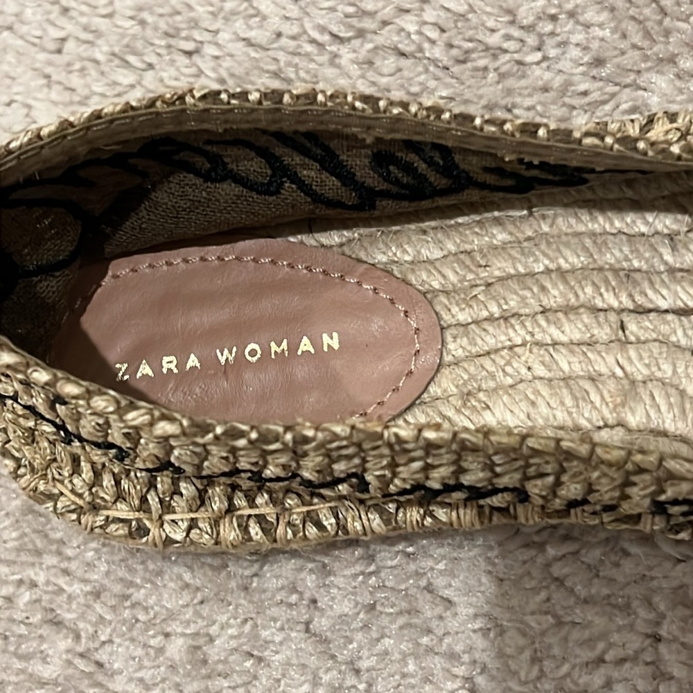 Zara Raffia Espadrille Flats - Picture 7 of 11